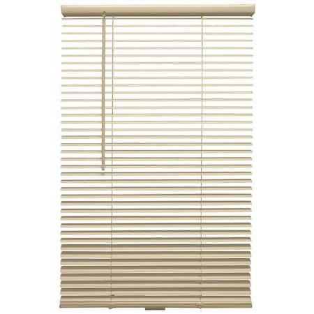 Designers Touch Alabaster Cordless Room Darkening 1 in. Vinyl Mini Blind for Window or Door - 23 in. W x 48 in. L 10793478415991